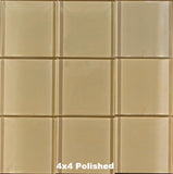 Beige Topaz Glass Tile 4x4 Polished