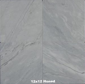 Bianco Grigio Marble Tile 12x12 Honed