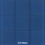 Blue Zircon Glass Tile 4x4 Matte