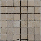 Botticino Tumbled Marble Tile 2x2 Mosaic