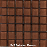 Bronze Glass Tile 2x2 Polished Mosaic