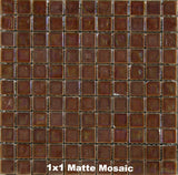 Bronze Pearl Glass Tile 1x1 Matte Mosaic