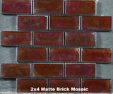 Bronze Pearl Glass Tile 2x4 Matte Brick Mosaic