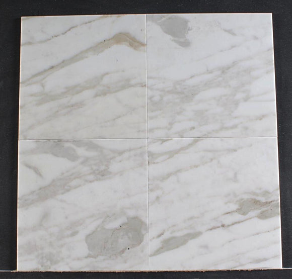 Calacutta Extra White Marble Tile 18x18 Polished