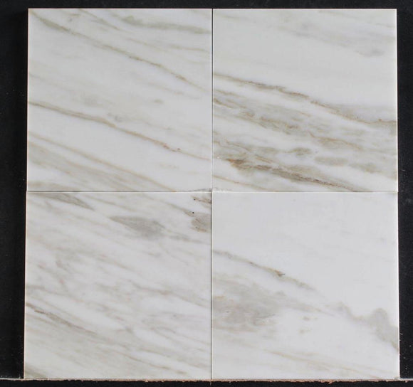 Calacutta Extra 12x12 Polished White Marble Tile