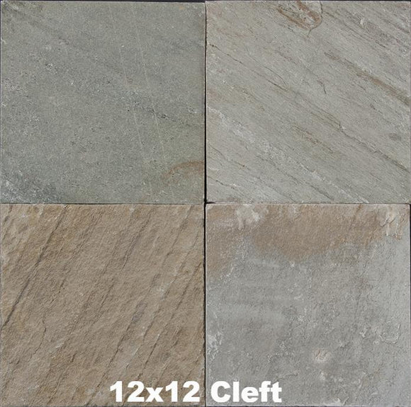 China Gold & Silver Slate Tile Cleft 12x12