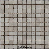 Crema Marfil Tumbled Marble 1x1 Mosaic
