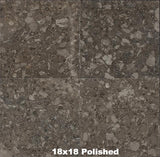 Fossil Brown Marble Tile 18x18 Polished