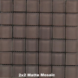 Garnet Glass Tile 2x2 Matte Mosaic