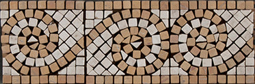 Corinthian Gold/Botticino Tumbled Marble Border Tile