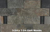 gold green cleft mosaic slate tile