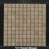 Golden Ruby Limestone Mosaic Tile 1x1 Honed