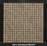Golden Ruby Limestone Mosaic Tile 5/8 x 5/8 Honed