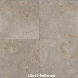 Grey Gold Limestone Tile 12x12 Polished