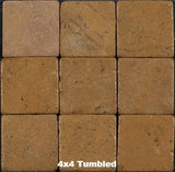 Inca Gold Limestone Tile 4x4 Tumbled