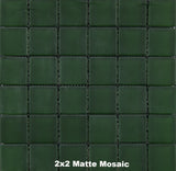 Jade Glass Tile 2x2 Matte Mosaic