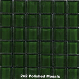 Jade Glass Tile 2x2 Polished Mosaic