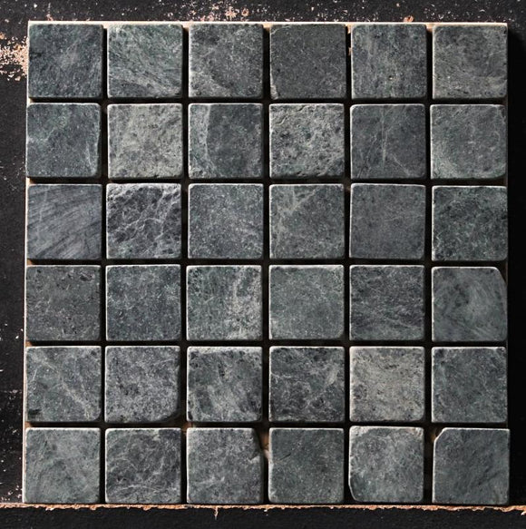 Jade Green Marble Tile 2x2 Tumbled Mosaic