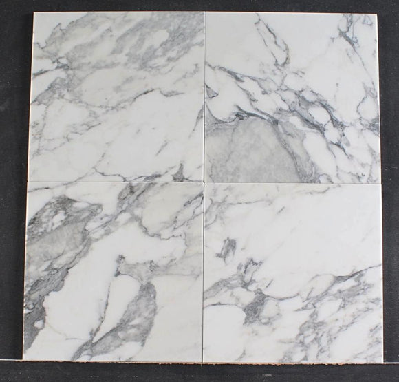 Manhattan White Marble Tile 18x18 Polished