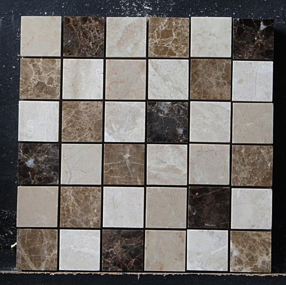 Milano Blend Marble Tile 2x2 Polished Mosaic