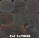 multi color classic slate tile 4x4 tumbled