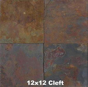 multi color classic slate tile 12x12 cleft