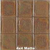 Gold Pearl Glass Tile 4x4 Matte