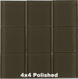 Olive Glass Tile 4x4 Polished