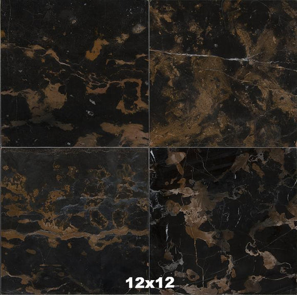 Nero Cosina Marble Tile 12x12 Polished