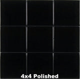 Black Onyx Glass Tile 4x4 polished