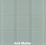 Diamond Glass Tile 4x4 Matte