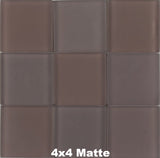 Garnet Glass Tile 4x4 Matte