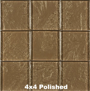 Gold Glass Tile 4x4 Polished