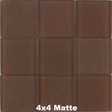 Tigers Eye Glass Tile 4x4 Matte