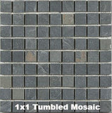 ocean green slate tile 1x1 tumbled mosaic