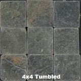 ocean green slate tile 4x4 tumbled