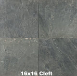 Ocean green slate tile 16x16 cleft