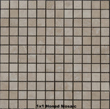 Parthenon Cream Travertine Tile 1x1 Honed Mosaic