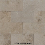 Parthenon Cream Travertine Tile 2-3/4 x 5-1/2 Honed/Filled Brick