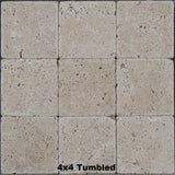 Parthenon Cream Travertine Tile 4x4 Tumbled