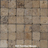 Parthenon Gold Travertine Tile 2x2 Tumbled Mosaic