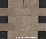 Parthenon Noche Travertine Tile 2-3/4 x 5-1/2 Honed Filled