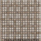 Parthenon Noche Travertine Tile 12x12 Honed/Filled Basket Weave Mosaic