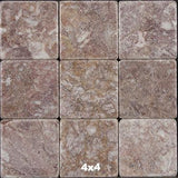 Pink Corinthian Tumbled Marble Tile