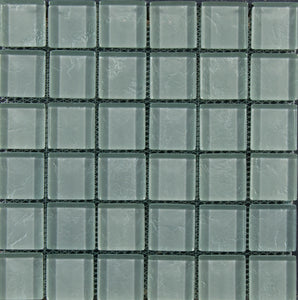 Silver Glass Tile 2x2 Polished Mosaic