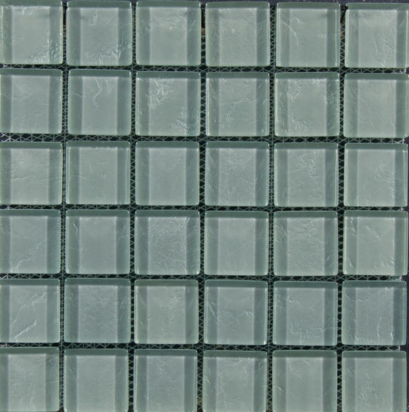 Silver Glass Tile 2x2 Polished Mosaic