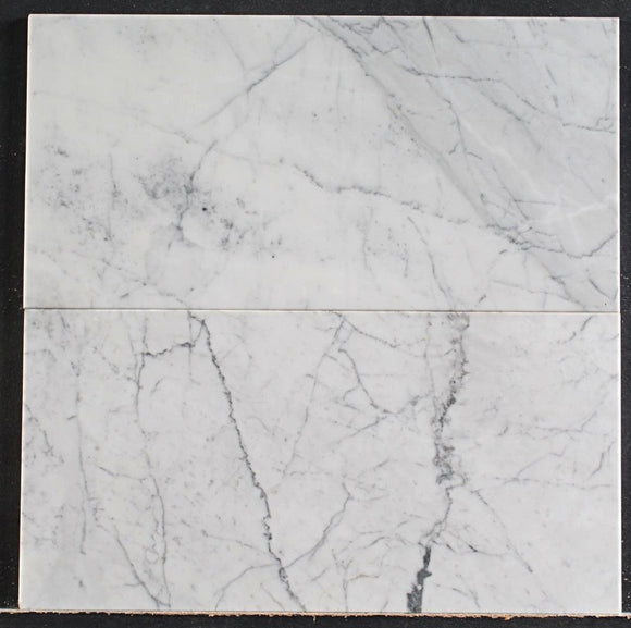 Statuary White Marble Tile | 12x24 Polished