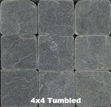 Strata Green Slate Tile 4x4 Tumbled
