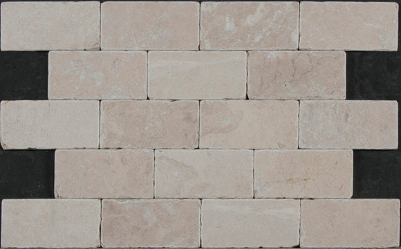 Sylvester Beige Marble Tile 3x6 Tumbled